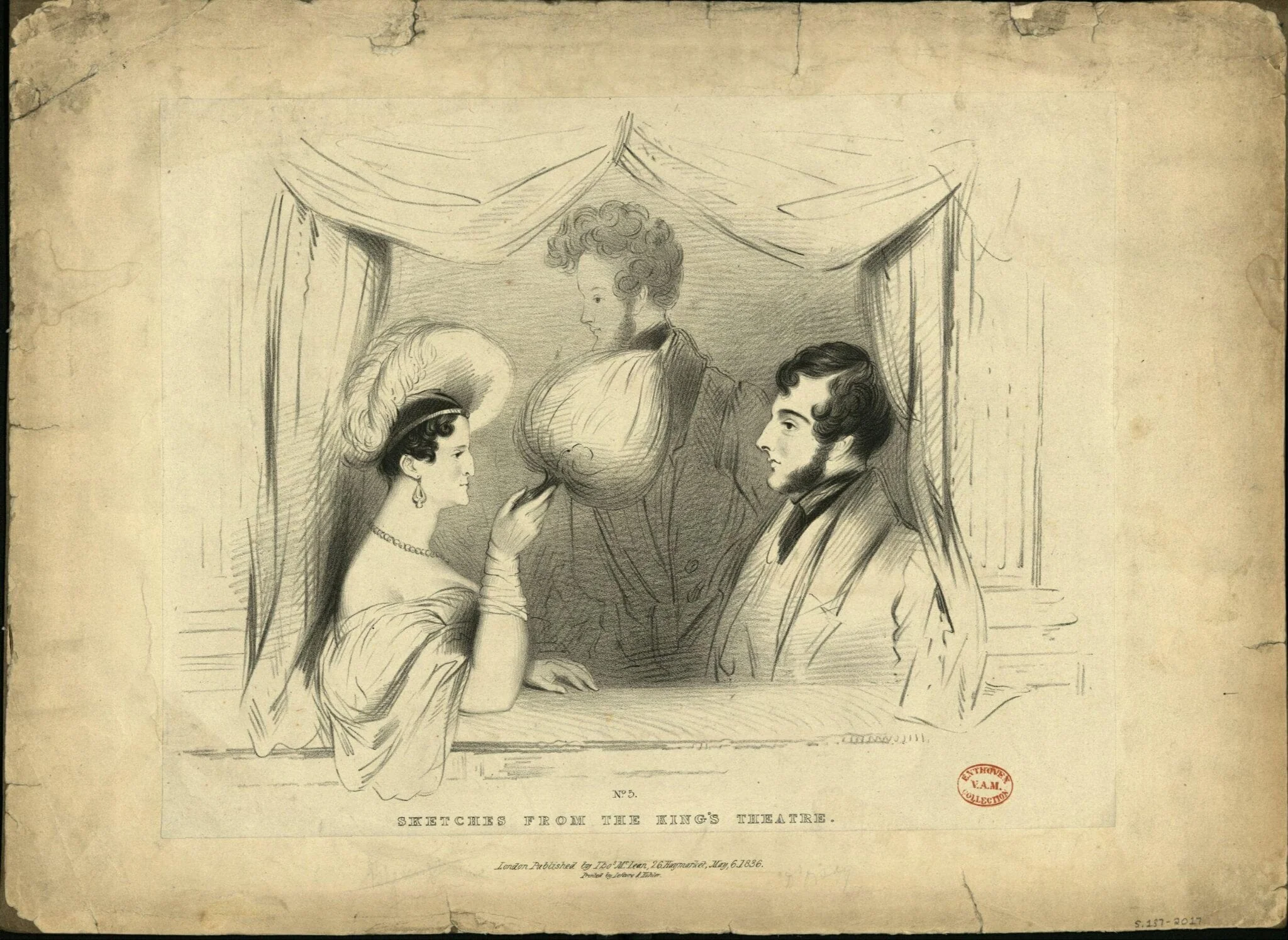 Sketches from the King's Theatre, detail