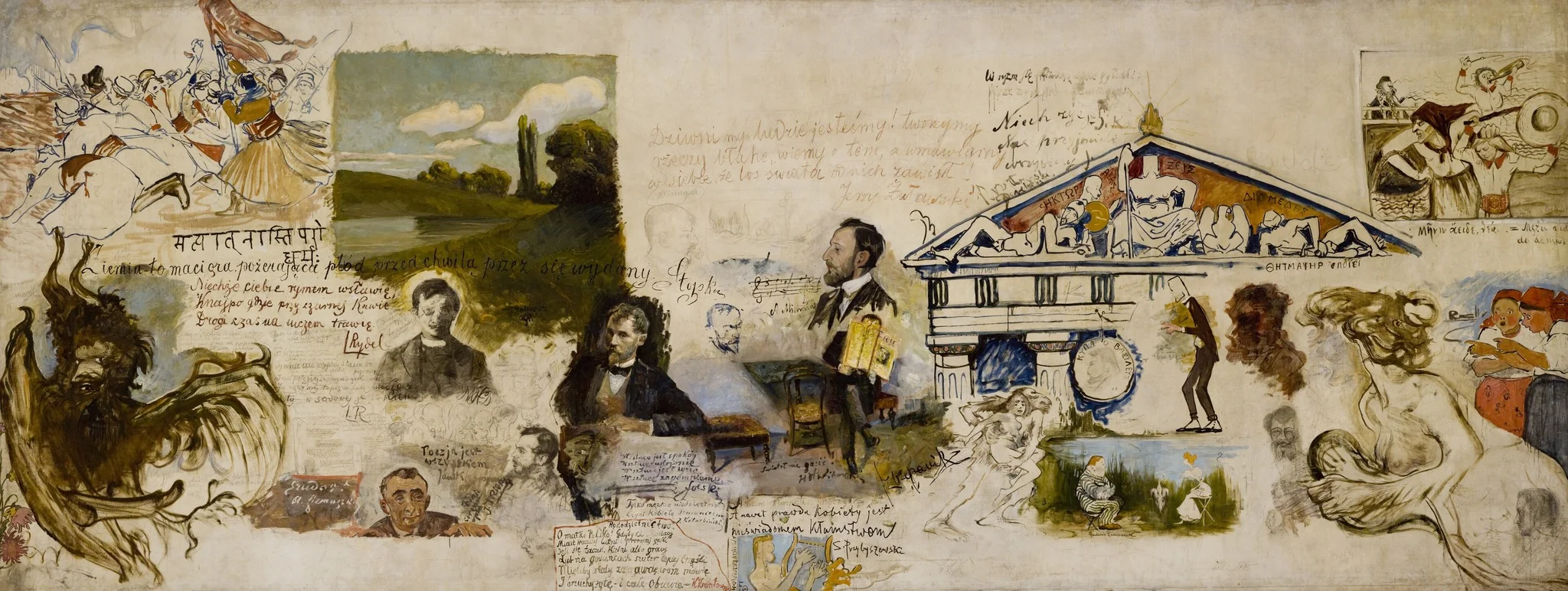 Paon (Sketches by the Artists of the Young Poland from the Café "Paon" of Ferdynand Turliński), detail