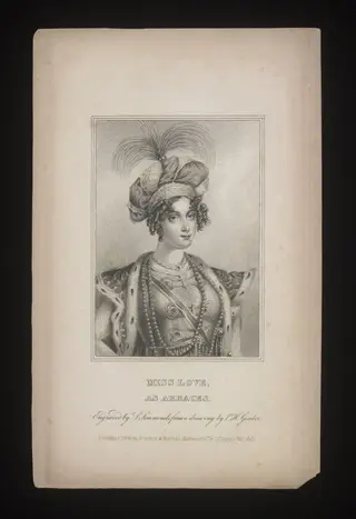Miss Love as Arbaces, by Simmonds, 1828