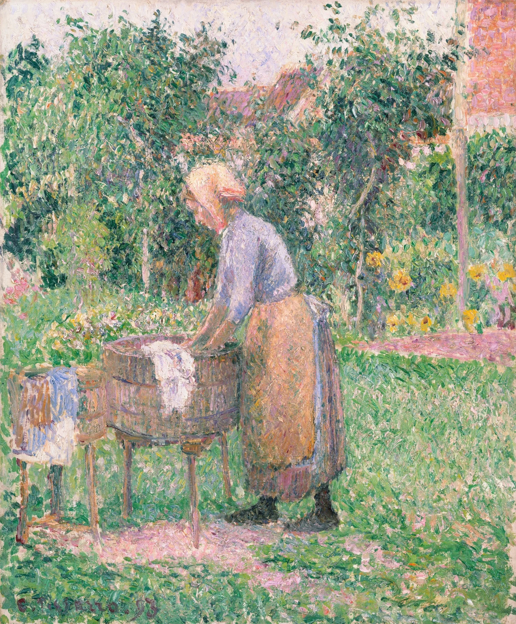 A Washerwoman at Éragny, detail