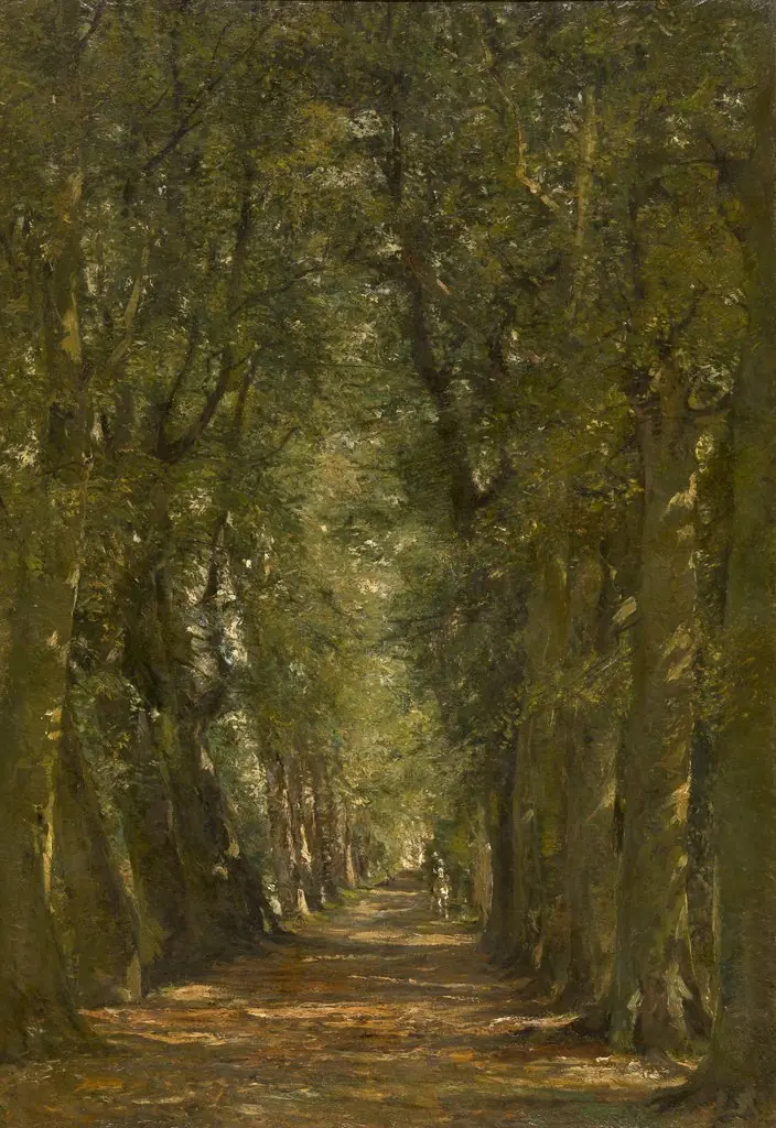 Sunny Lane, by Franz Courtens, oil, 1898