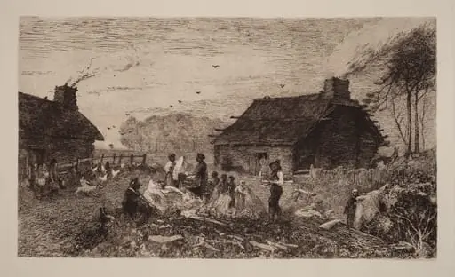 Washing Morning Down South, by John Mackie Falconer, ink, 1882