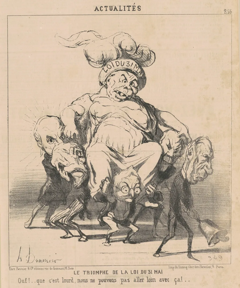 Le triomphe de la loi du 31 Mai, by Honoré Daumier, ink, 1851