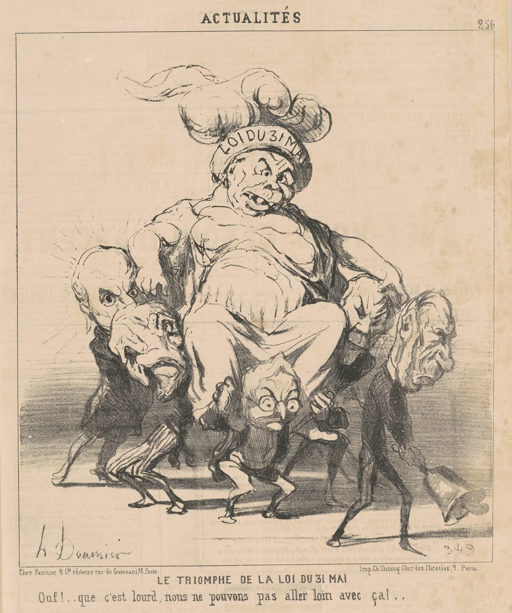 Le triomphe de la loi du 31 Mai, detail