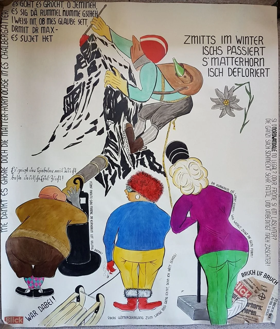 Fasnachtshelge "Matterhorn Wintererstbegehung", detail