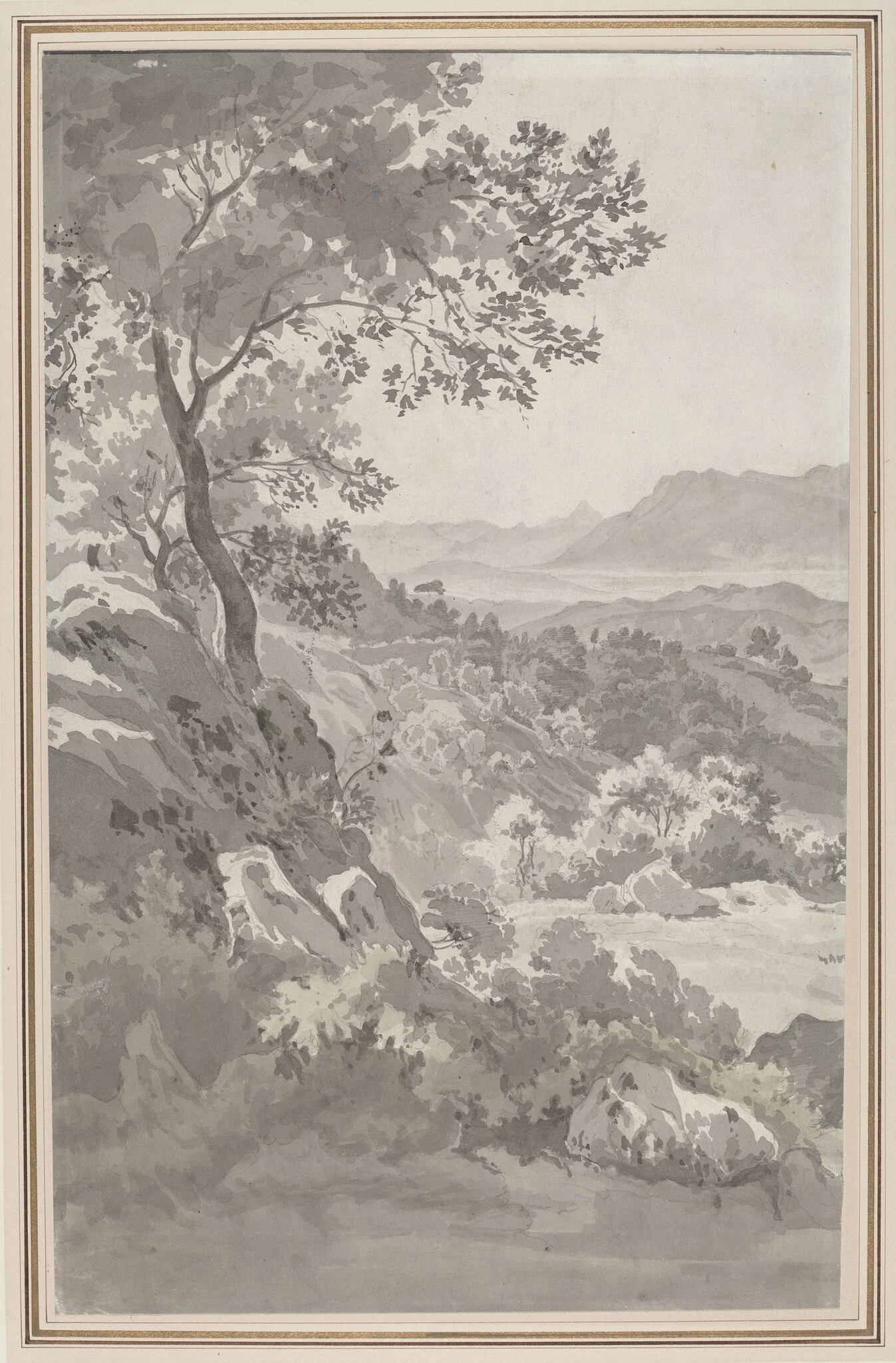 Valley in the Italian Campagna, detail