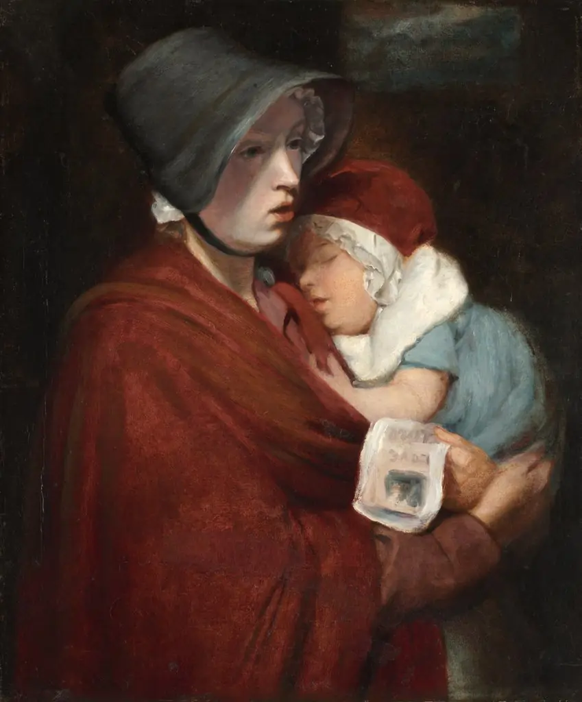 Street Singer and Child, by John Opie, oil, 1792