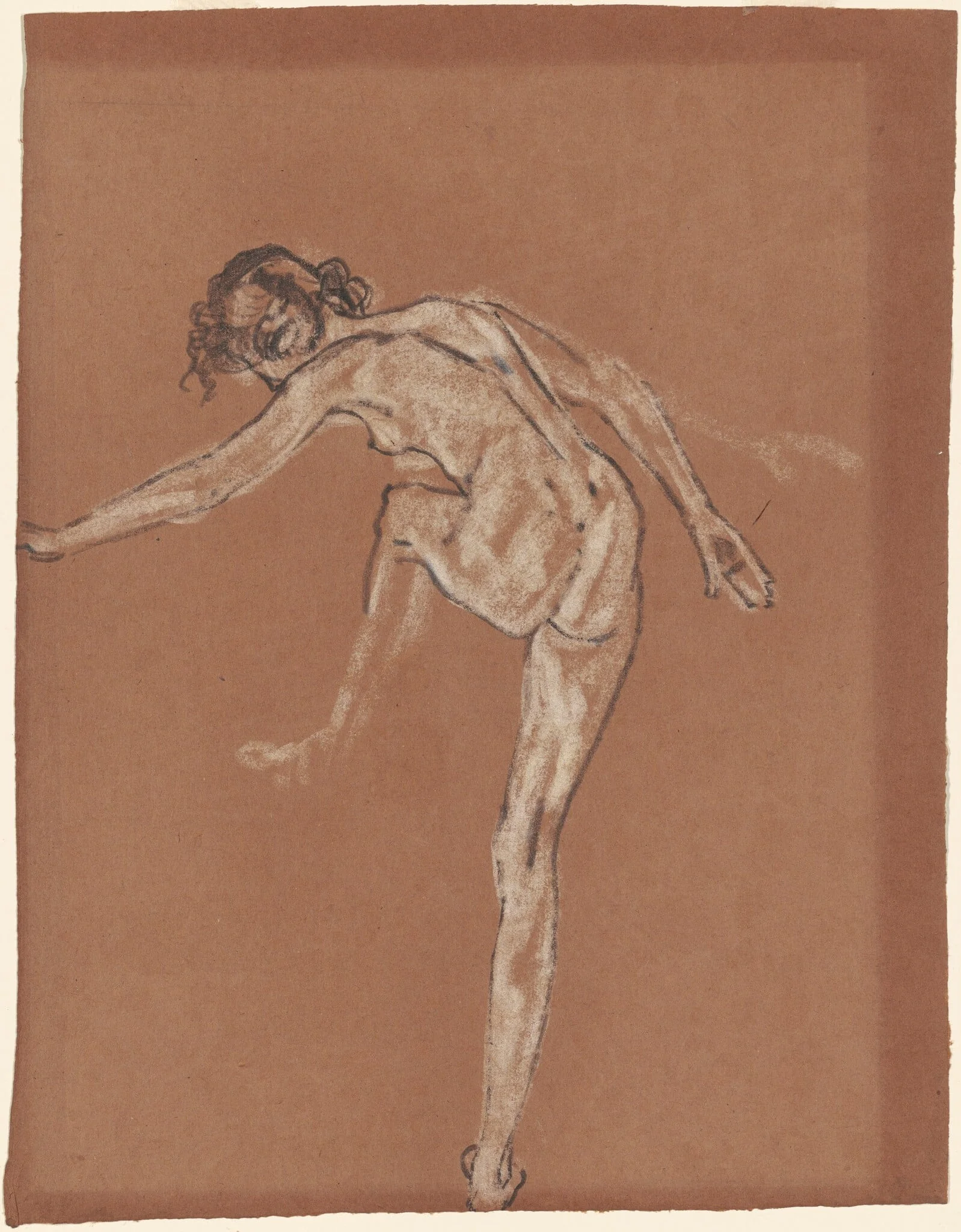 Female Nude from Behind, detail