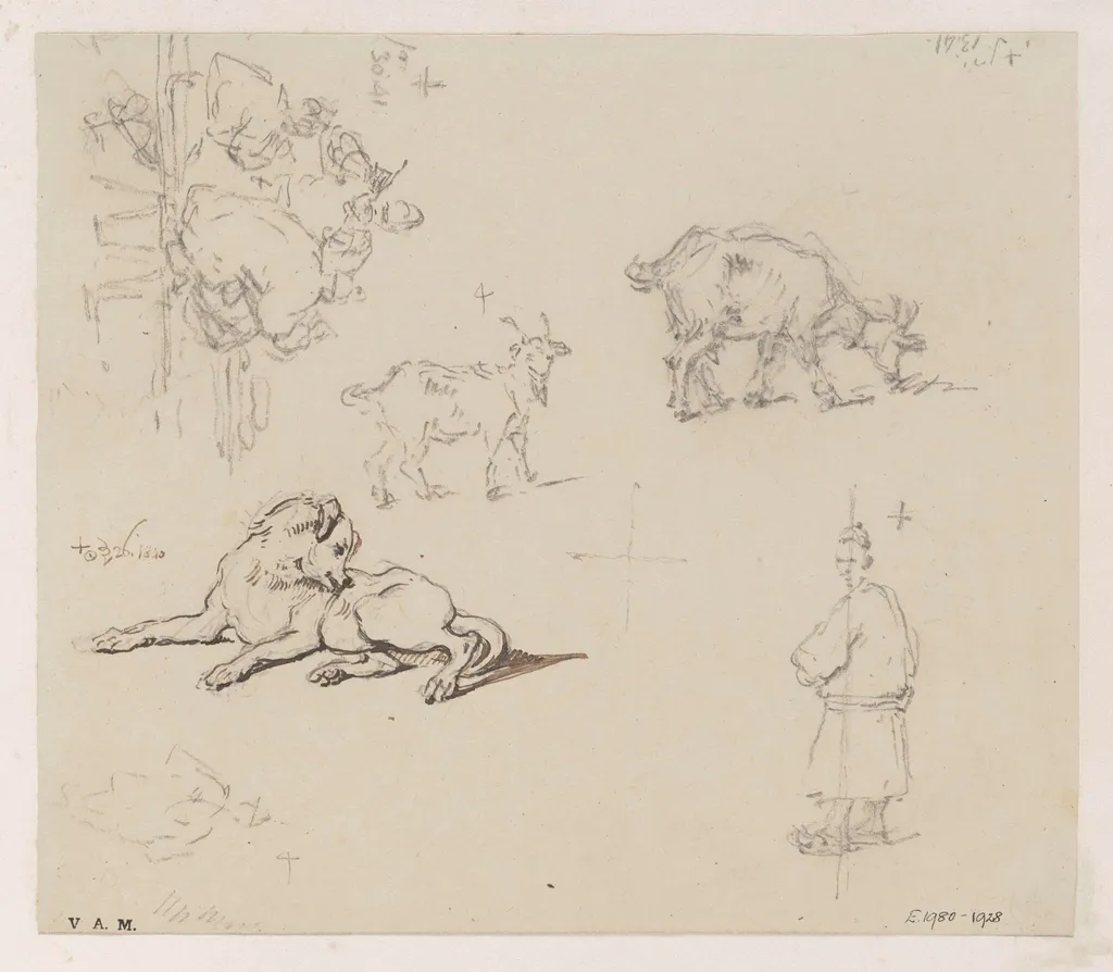Figures and animals, by George Chinnery, 19