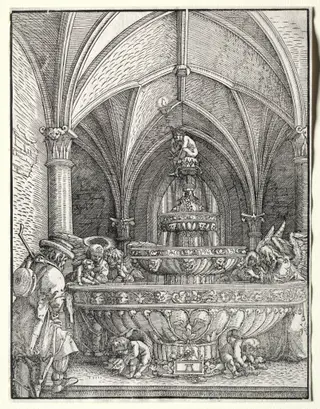 The Holy Family on the Flight into Egypt at a Fountain, by Albrecht Altdorfer, 1520