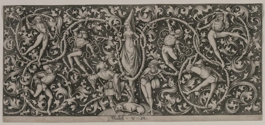 Ornament with Dance of the Lovers, detail