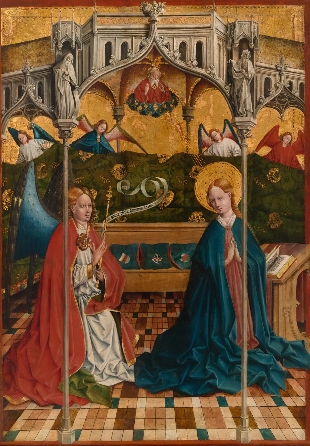 The Annunciation, by Johann Koerbecke, oil, 1457