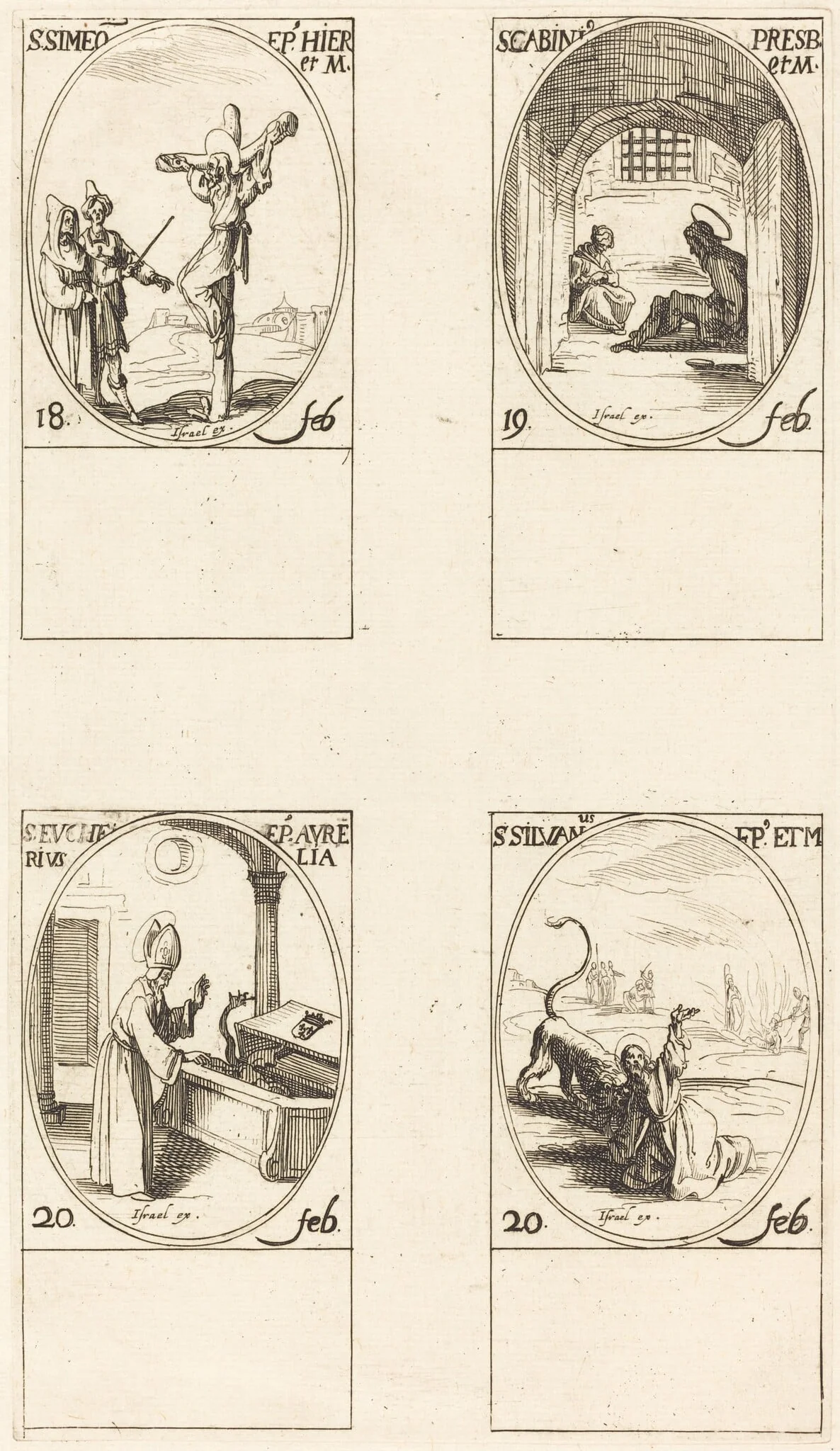 St. Simeon; St. Gabinius; St. Eucharius; St. Silvanus, detail