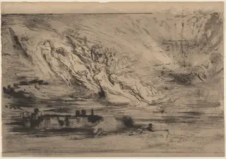 Les Esprits des Villes-Mortes (Spirits from the Cities of the Dead), by Félix-Hilaire Buhot, ink, 1885