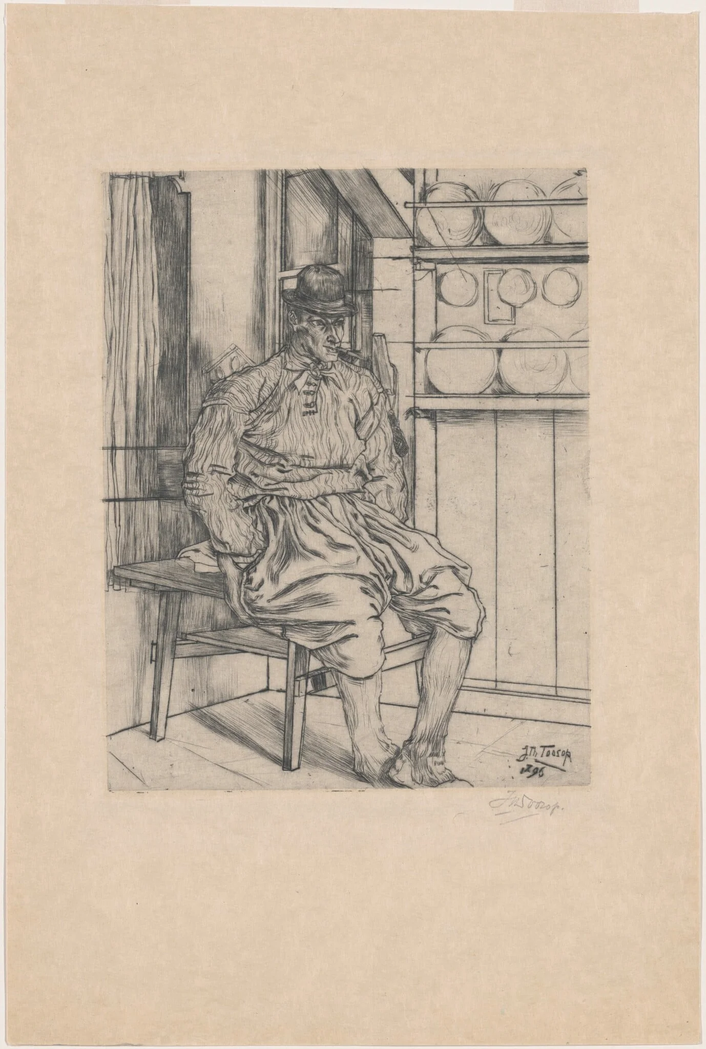 Fisherman from Marken, detail