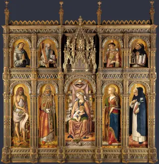 Demidoff Altarpiece, by Carlo Crivelli, unspecified, 1488