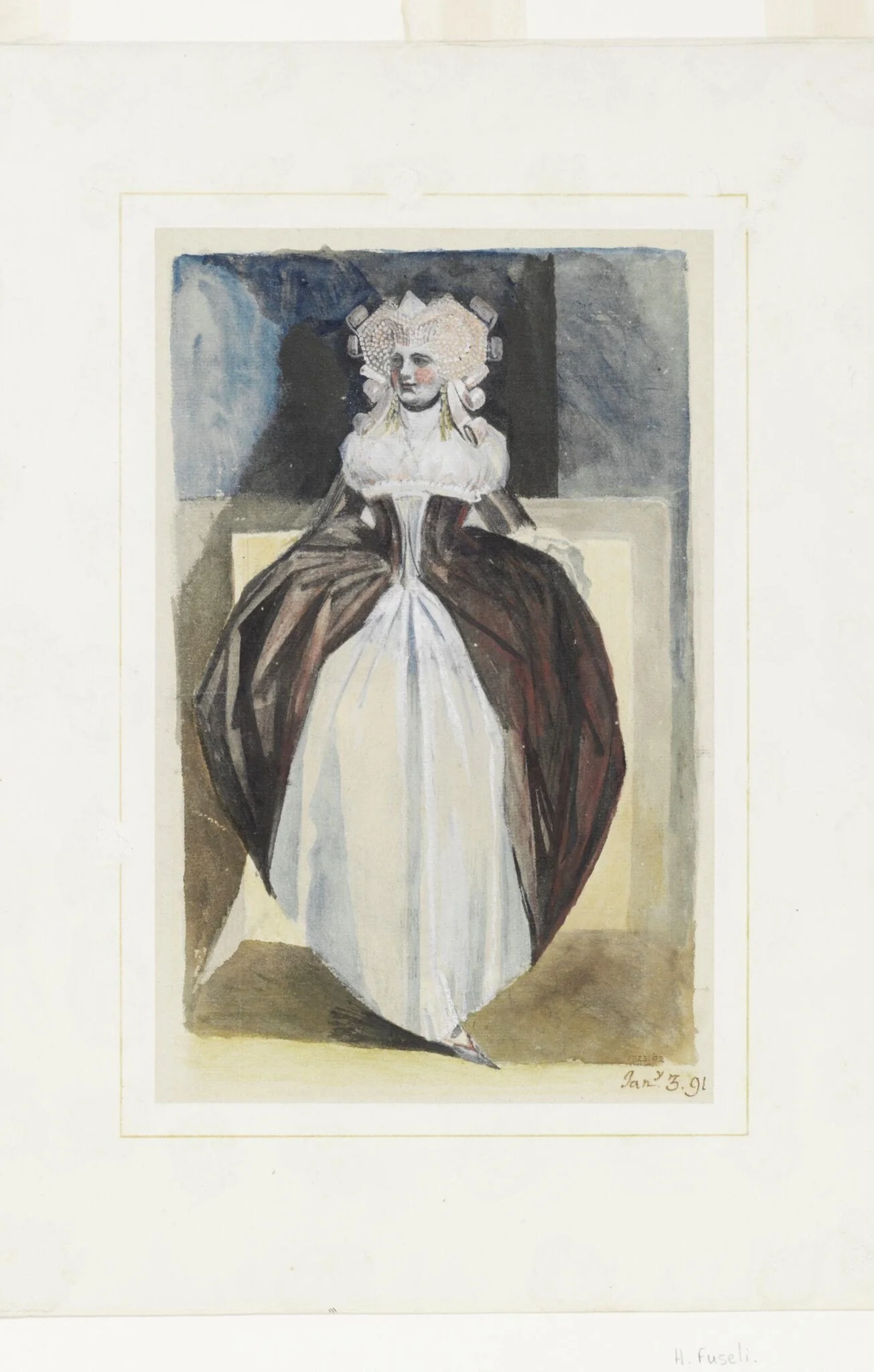 Lady in 17th century costume, detail