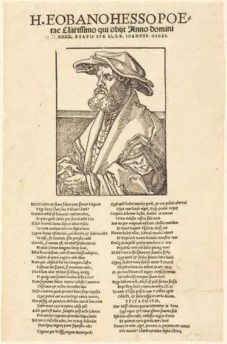 Eobanus Hess, by Albrecht Dürer, ink, 1526