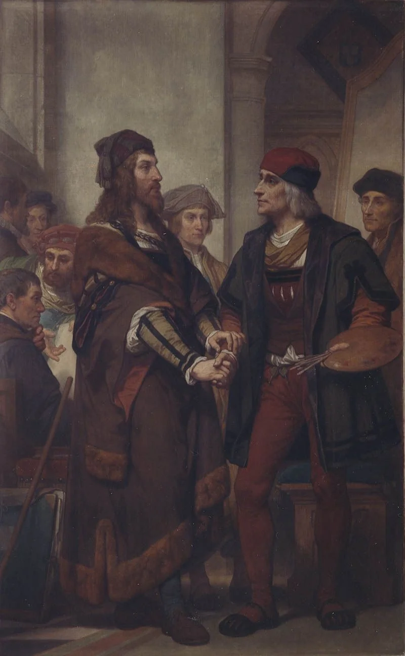 Albrecht Dürer Visiting Quinten Massijs, detail