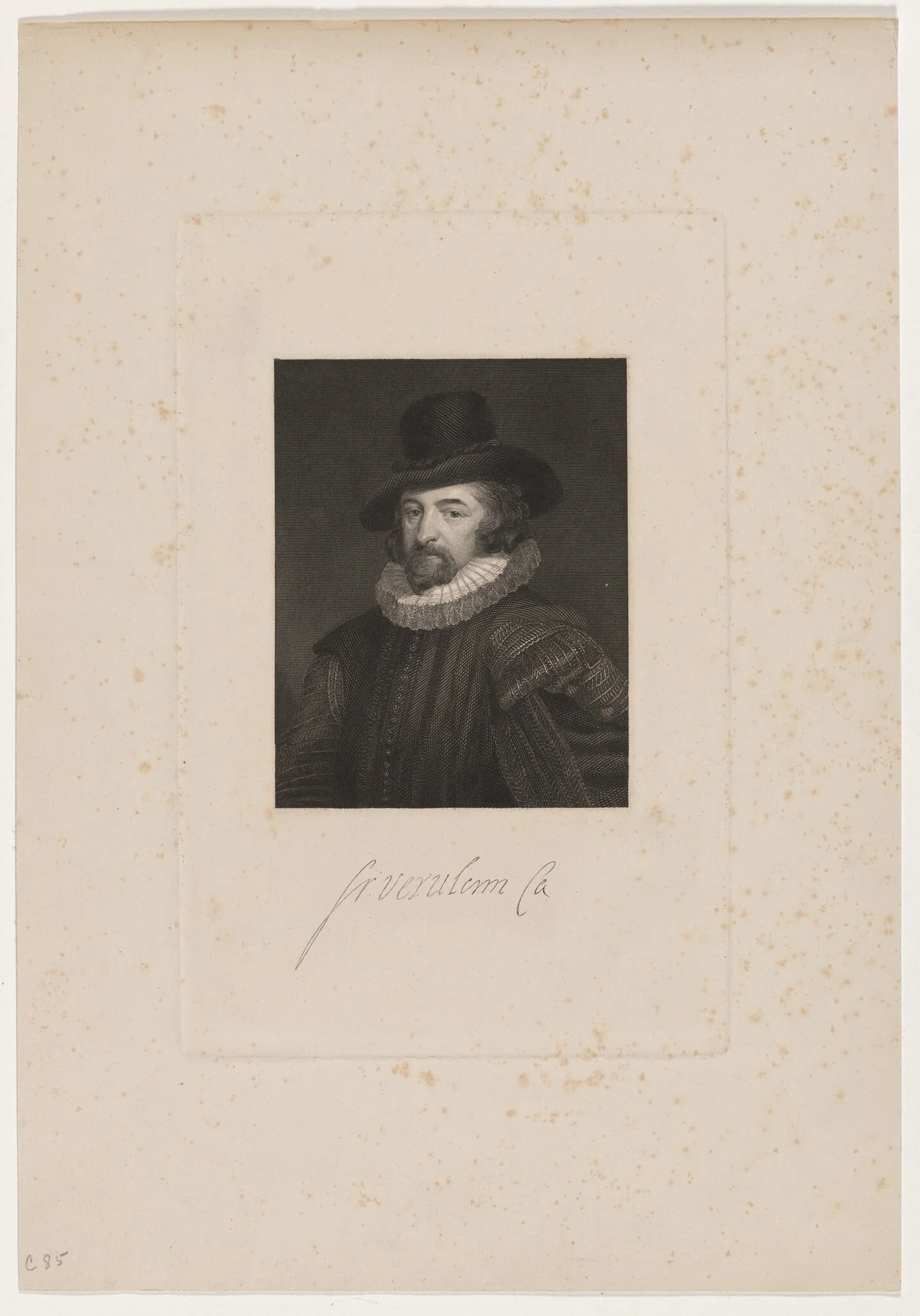 Francis Bacon, Lord Verulam, detail