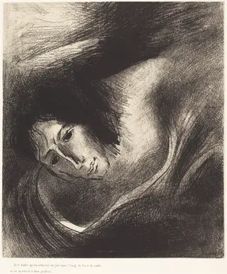 Et le diable qui les seduisait, fut jete dans l'etang de feu et de soufre, ou es la b ete et le faux prophete (And the devil thatdeceived them was cast into the lake of fire and  brimstone, where the beast and the false prophet are), by Ambroise Vollard, ink, 1899