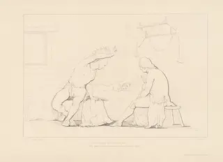 A Song of Parting to the Boy He Sung, by Lumb Stocks, ink, 1846