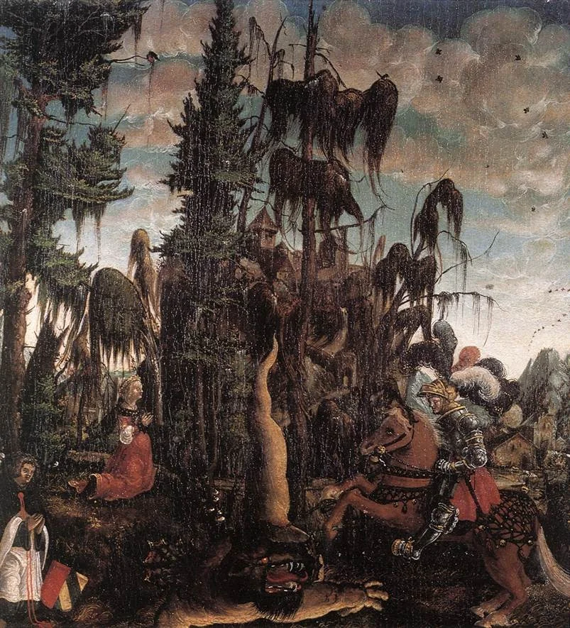 St George Freeing the Princess, detail
