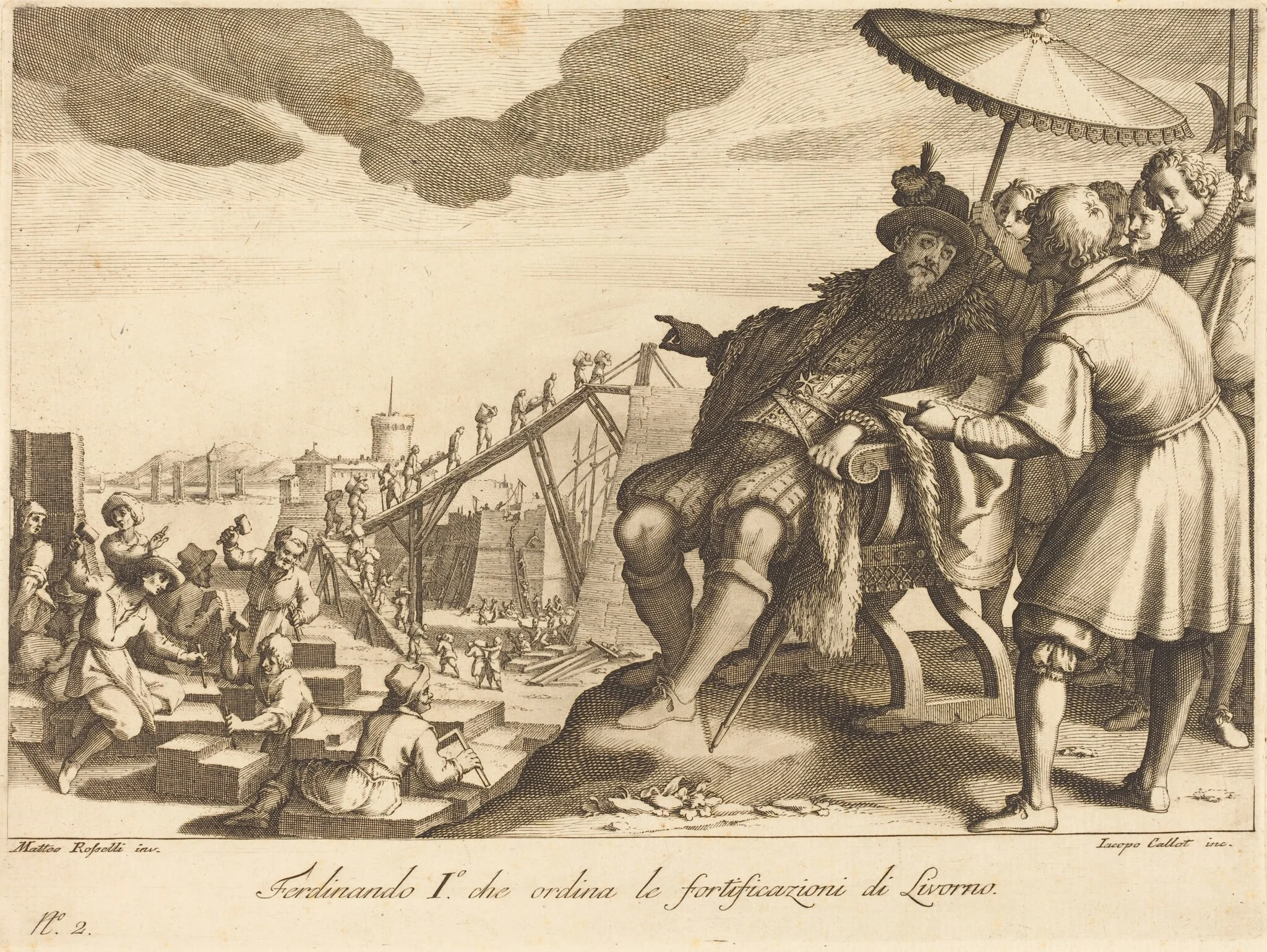Construction and Fortification of the Port of Livorno, detail