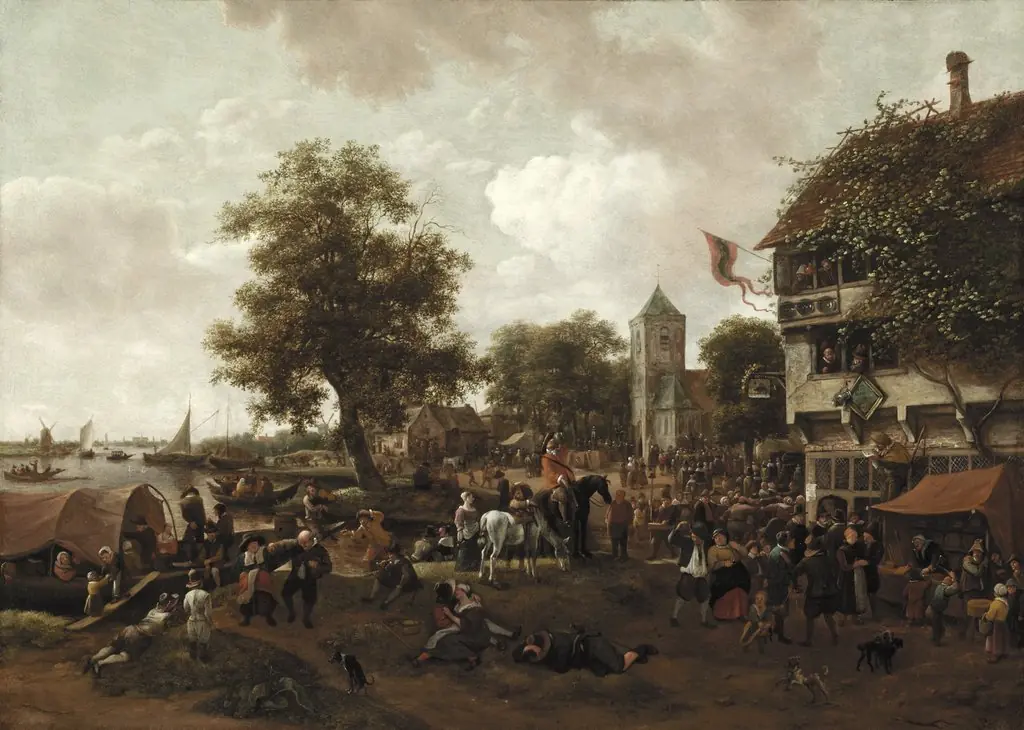 The Fair at Oegstgeest, by Jan Steen, oil, 1657