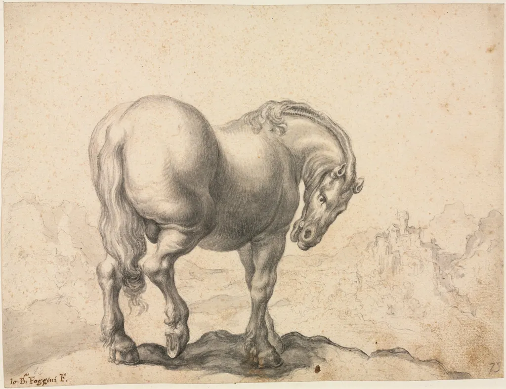 Study of a Stallion, by Giovanni Battista Foggini, 1712