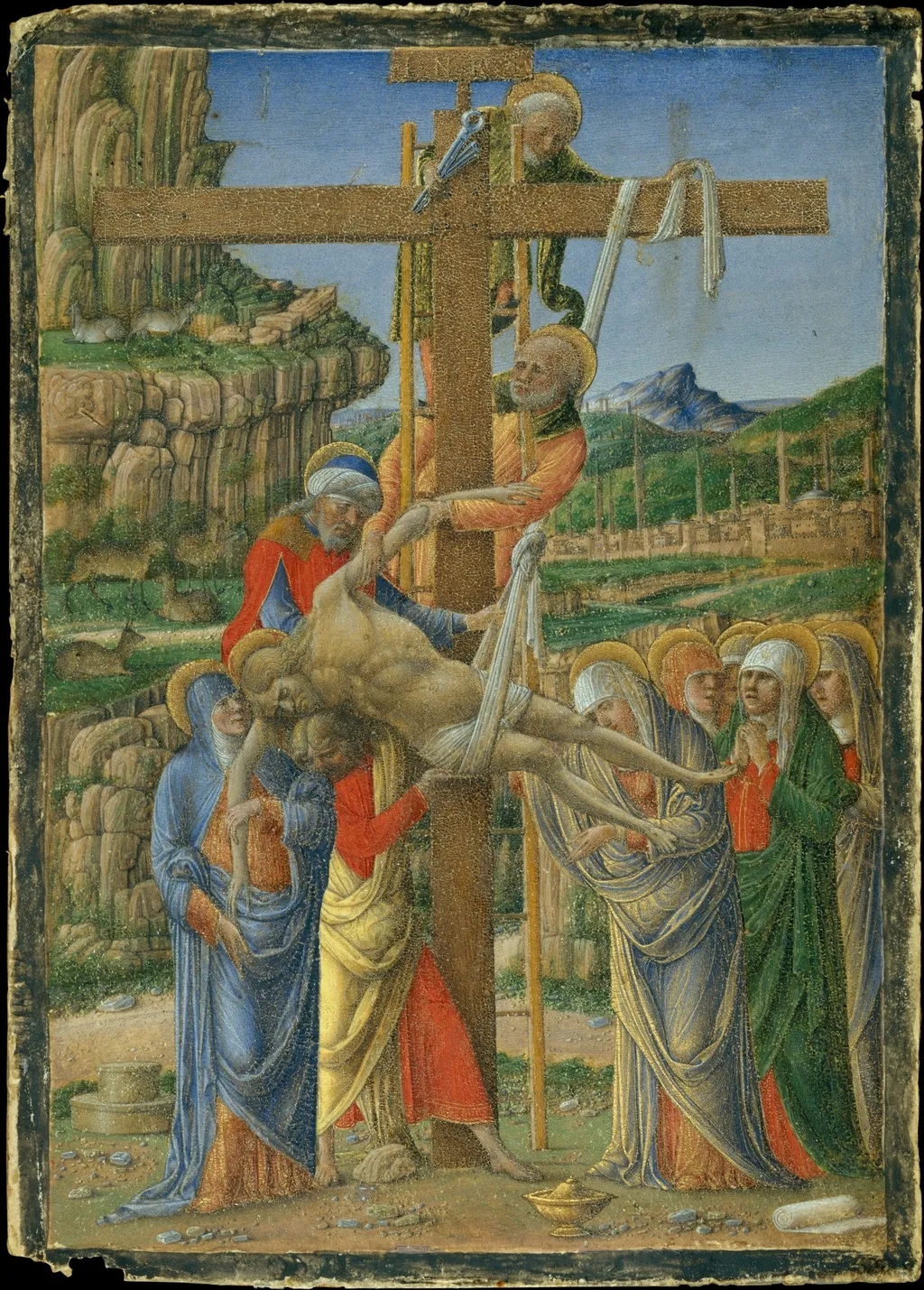 Descent from the Cross, by Girolamo da Cremona, unspecified, 1475