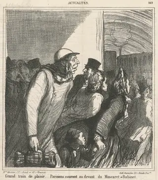 Grand train de plaisir, by Honoré Daumier, ink, 1864