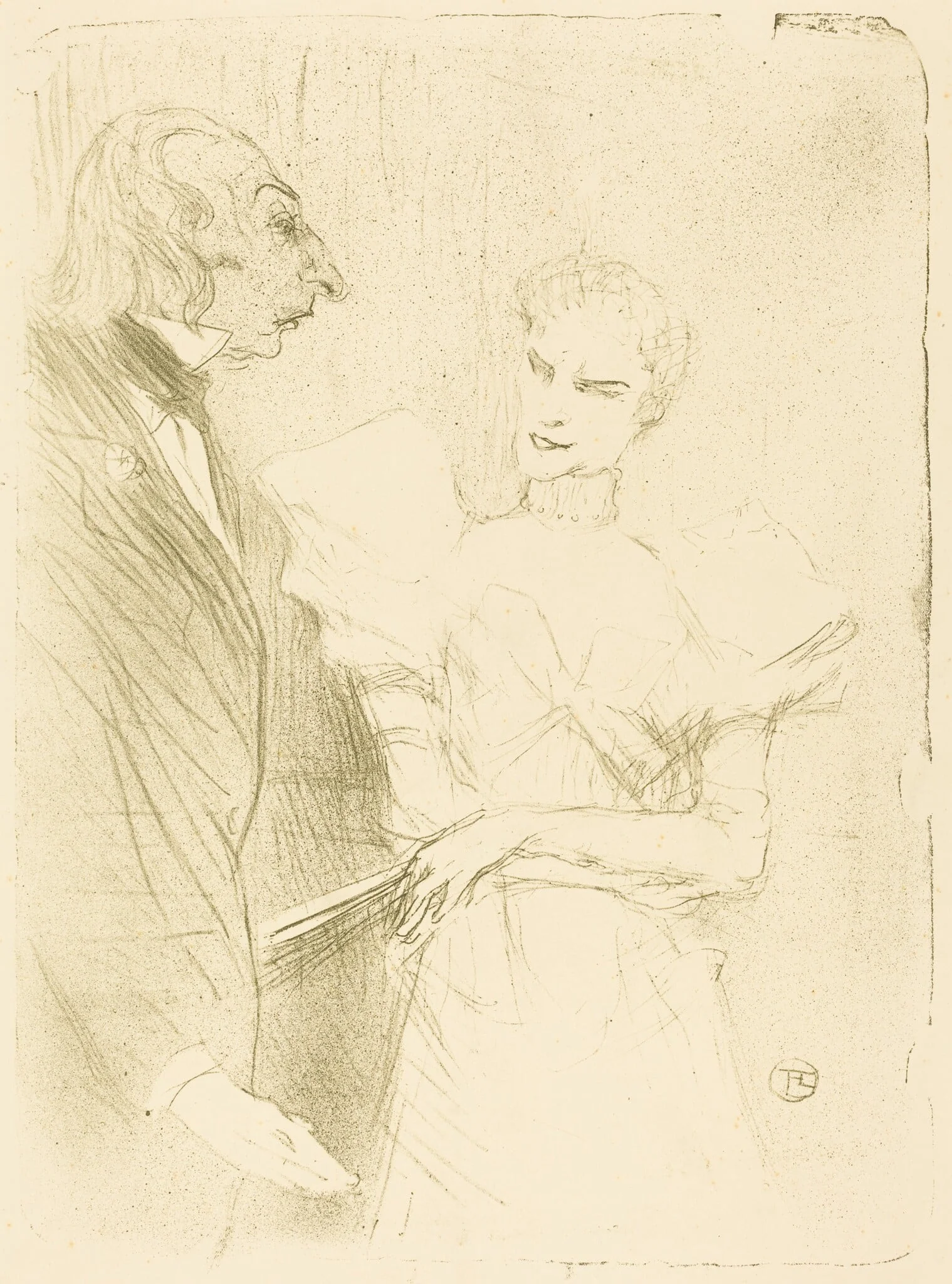 Brandes and Leloir in "Cabotins" (Brandès et Leloir dans "Cabotins"), detail