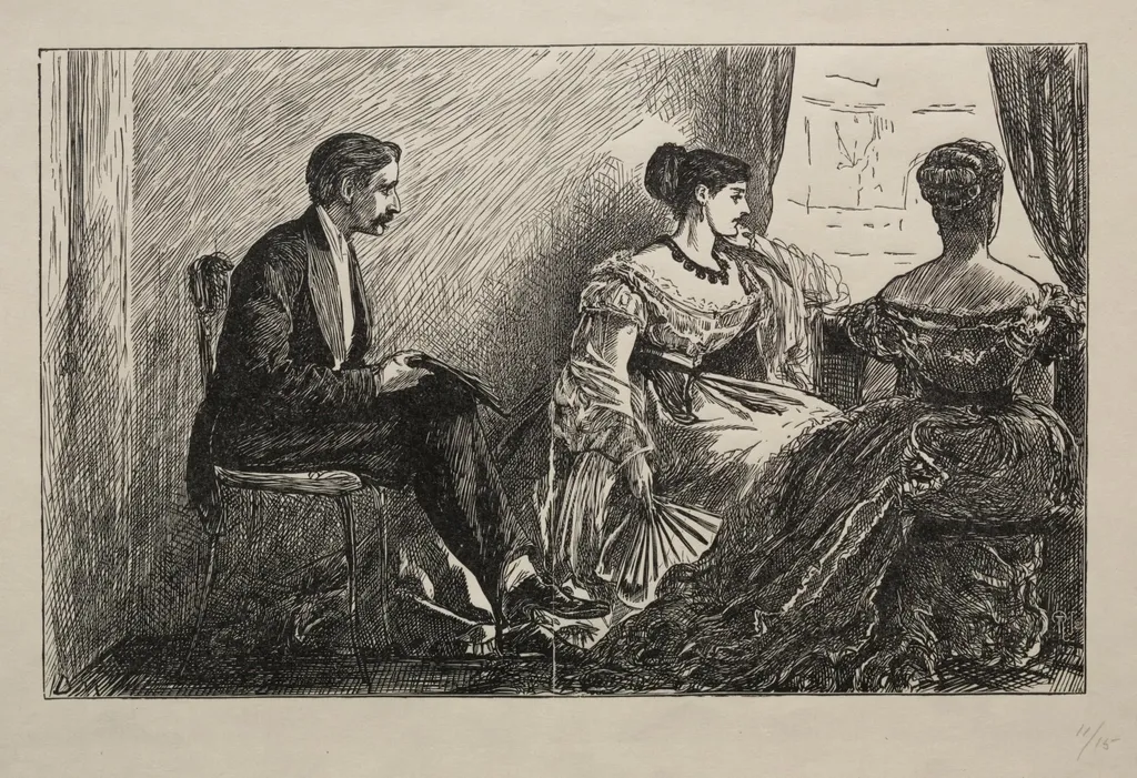 The White Camellia, by George Louis Palmella Busson Du Maurier, 1868