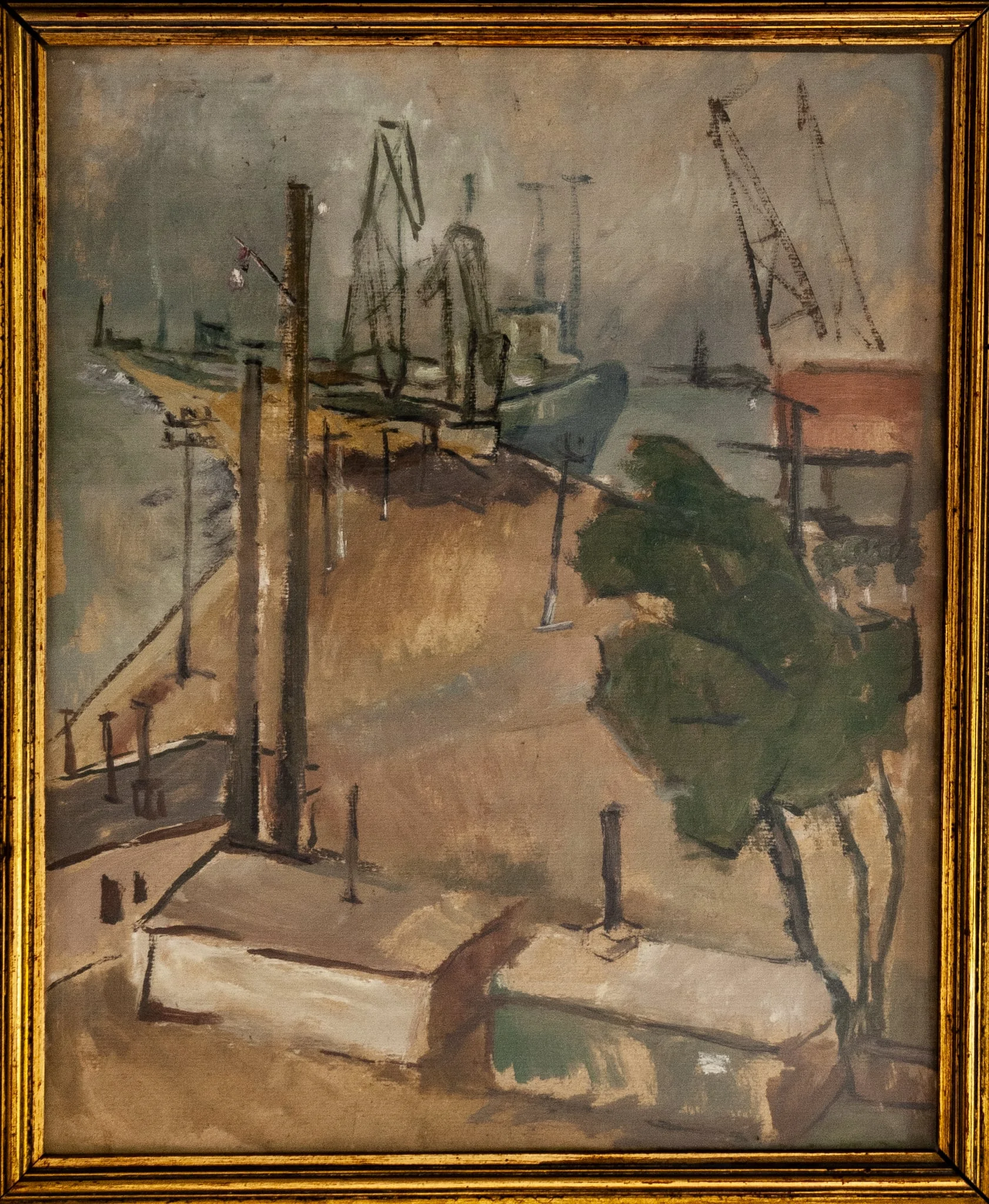 Dimineața în port, detail