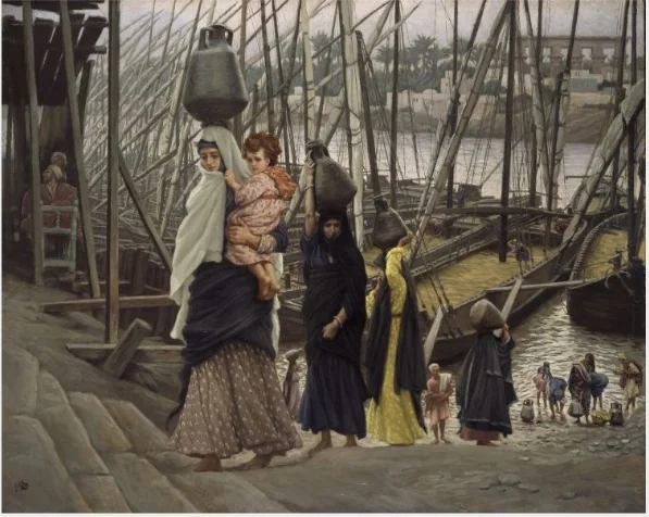 The Sojourn in Egypt, detail