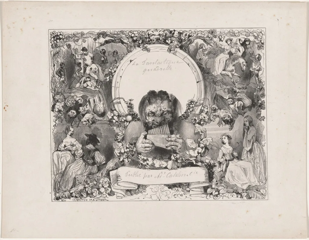 La Fantastique quadrille, by Célestin Nanteuil, ink, 1838