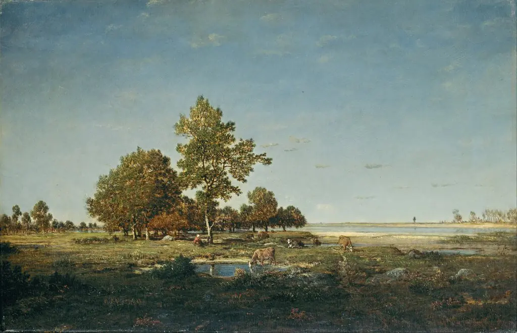 Landscape with a clump of trees, by Théodore Rousseau, unspecified, 1844