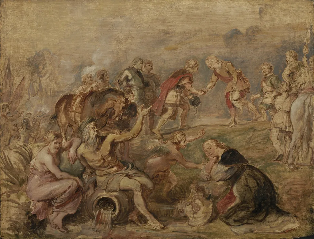 Meeting of King Ferdinand of Hungary and the Cardinal-Infante Ferdinand of Spain at Nördlingen, by Peter Paul Rubens, oil, 1635
