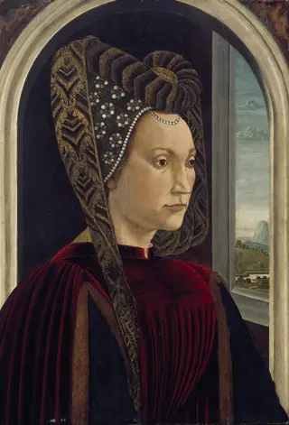 Presumed Portrait of Clarice Orsini, Wife of Lorenzo the Magnificent, by Domenico Ghirlandaio, oil