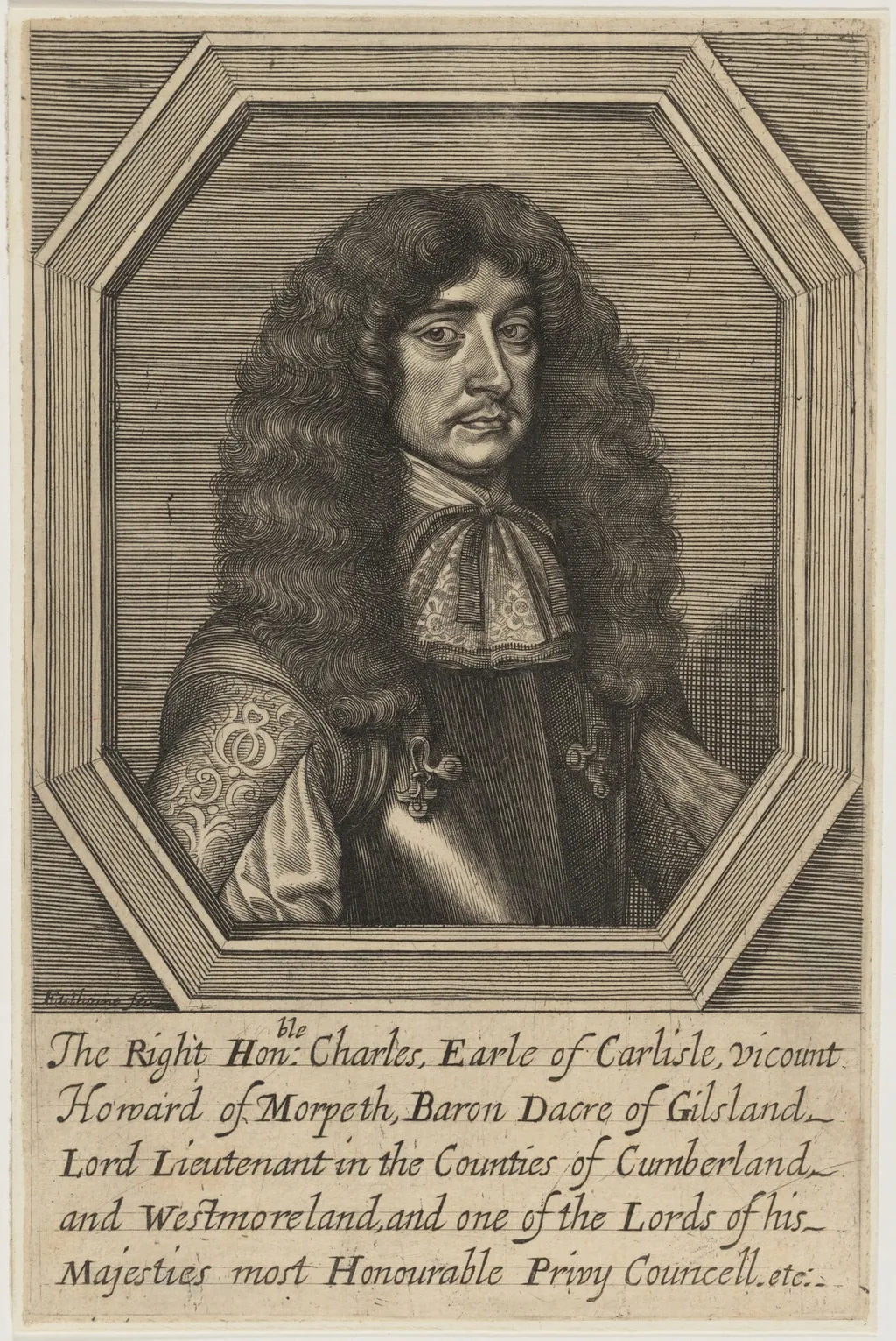 Charles Howard, Earl of Carlisle, by William Faithorne, ink, 1669