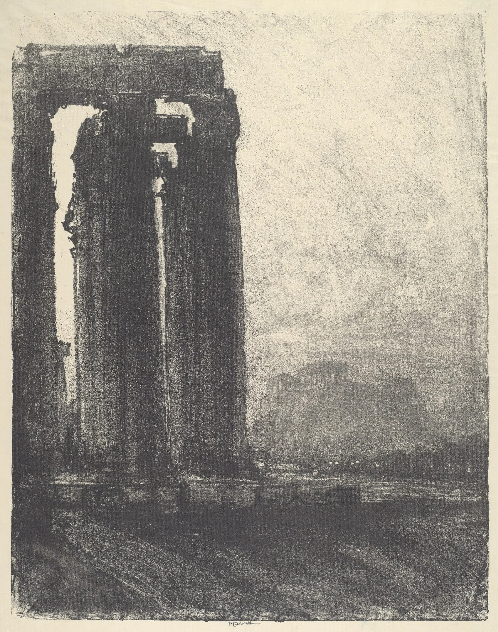 Temple of Jupiter, Evening, detail