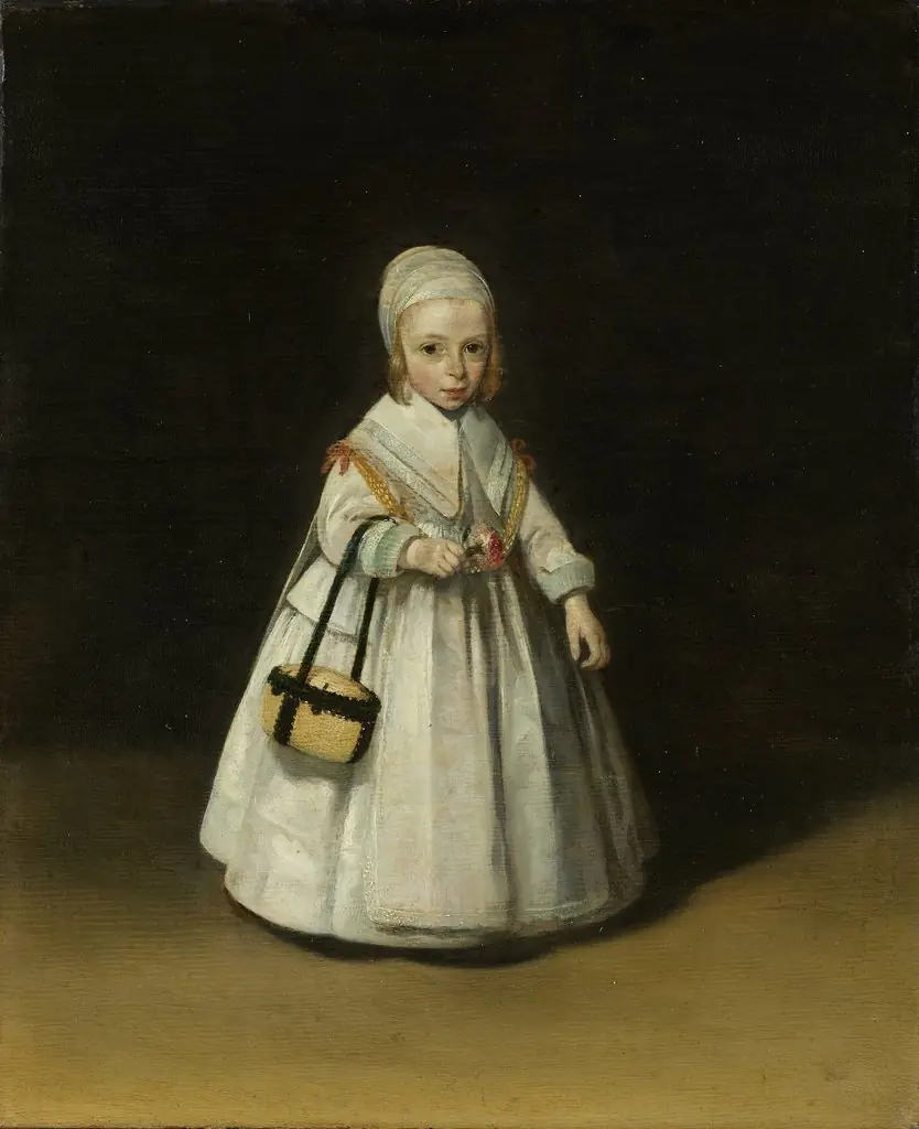 Portrait of Helena van der Schalcke, by Gerard ter Borch, oil, 1648