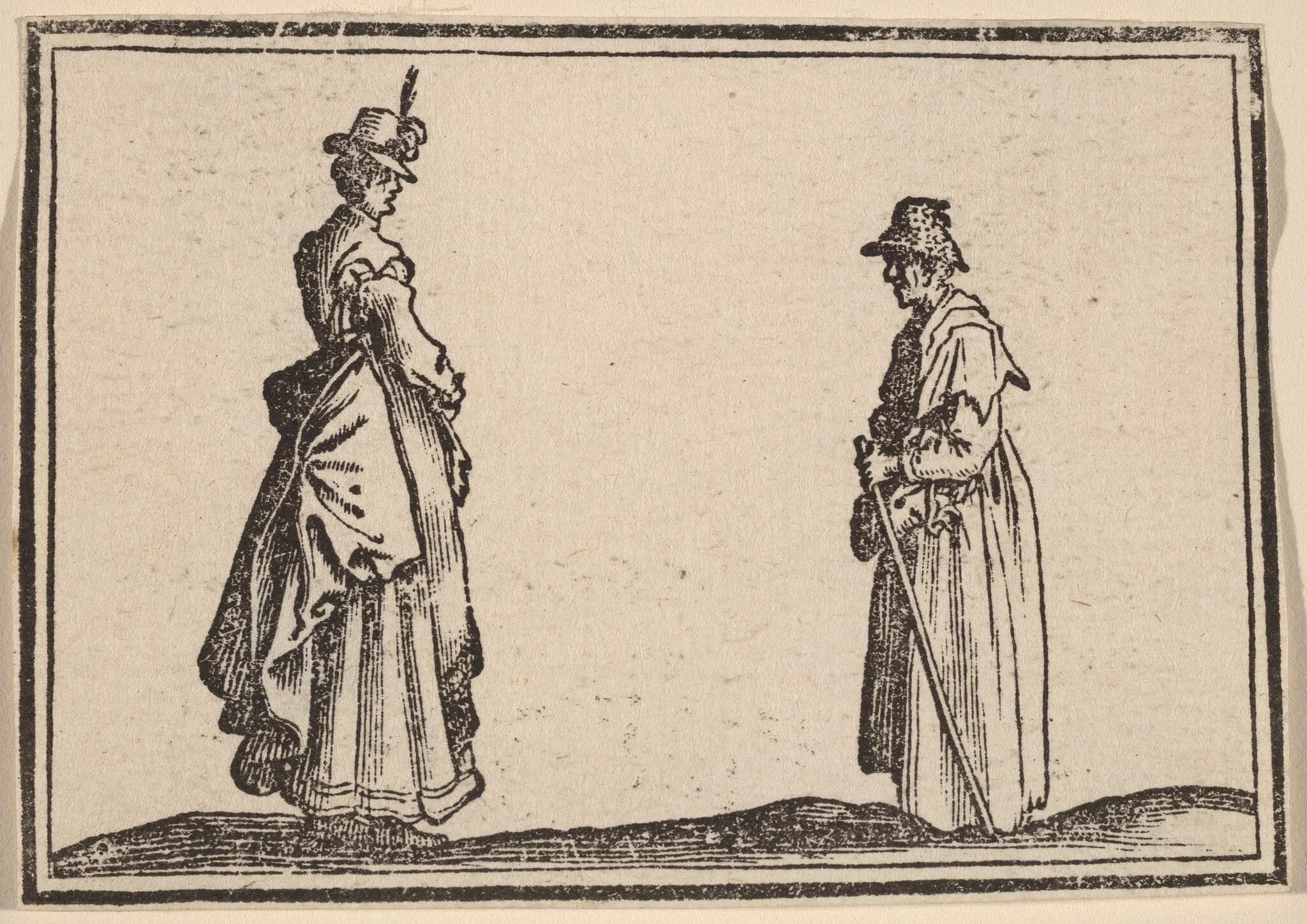 Two Women in Profile, detail