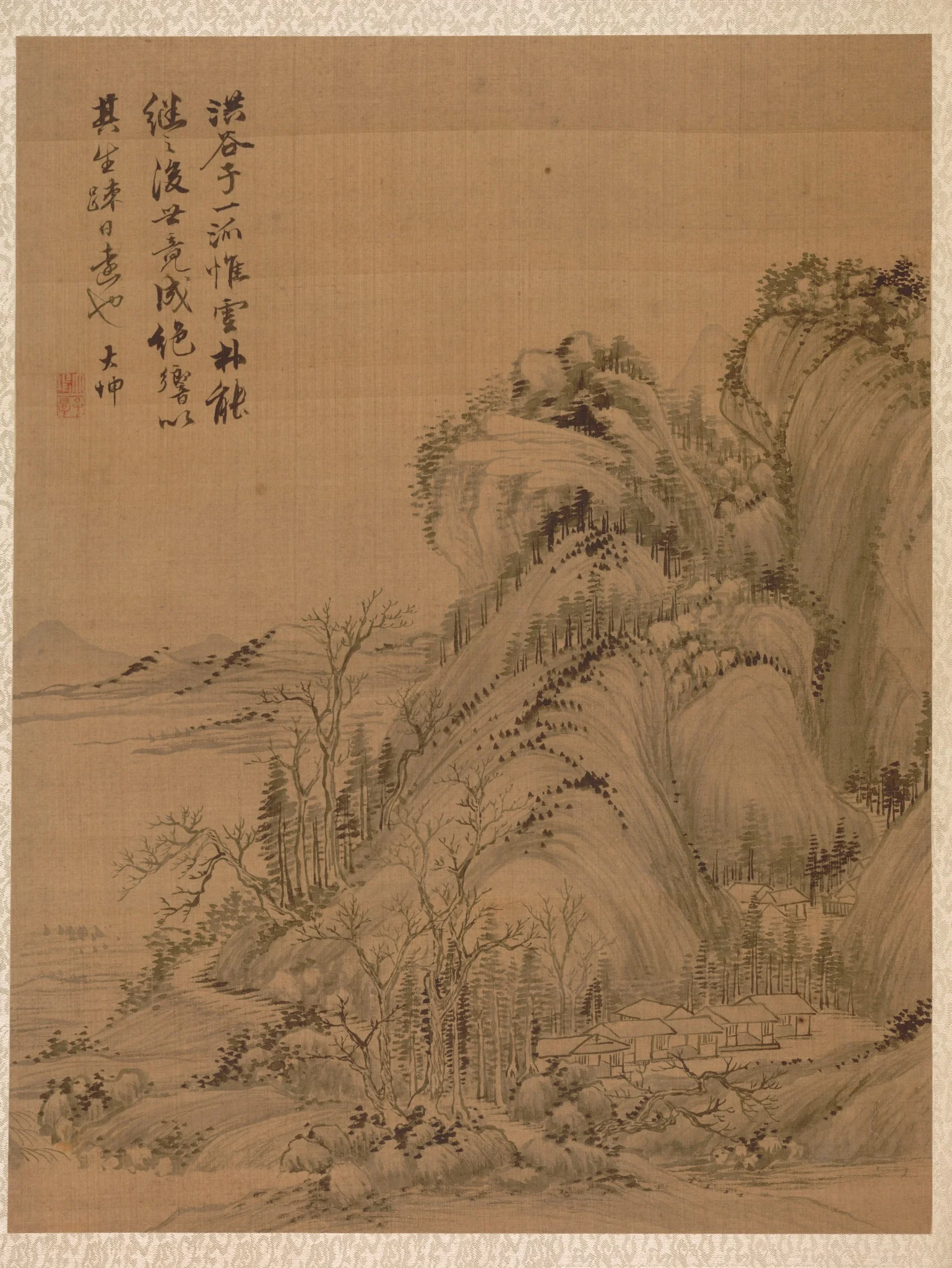 Landscape in the Style of Ching Hao, detail