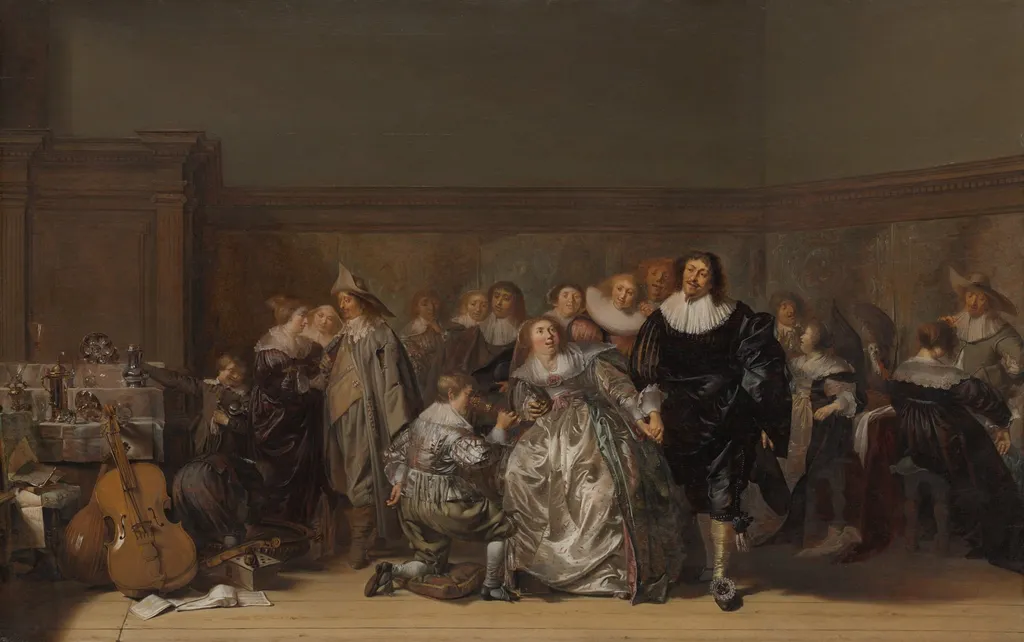 An Elegant Company, by Pieter Codde, oil, 1632