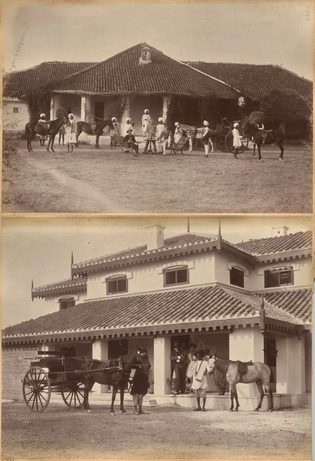 Dr. Morris and party, Jhansi (recto); Mr. MacNull, Jhansi (verso), detail