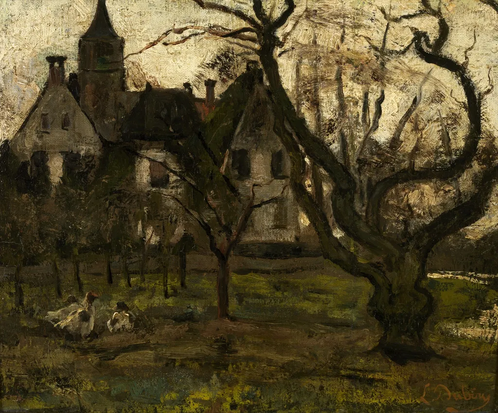 The Orchard of the Castle, by Louis Dubois, unspecified, 1865