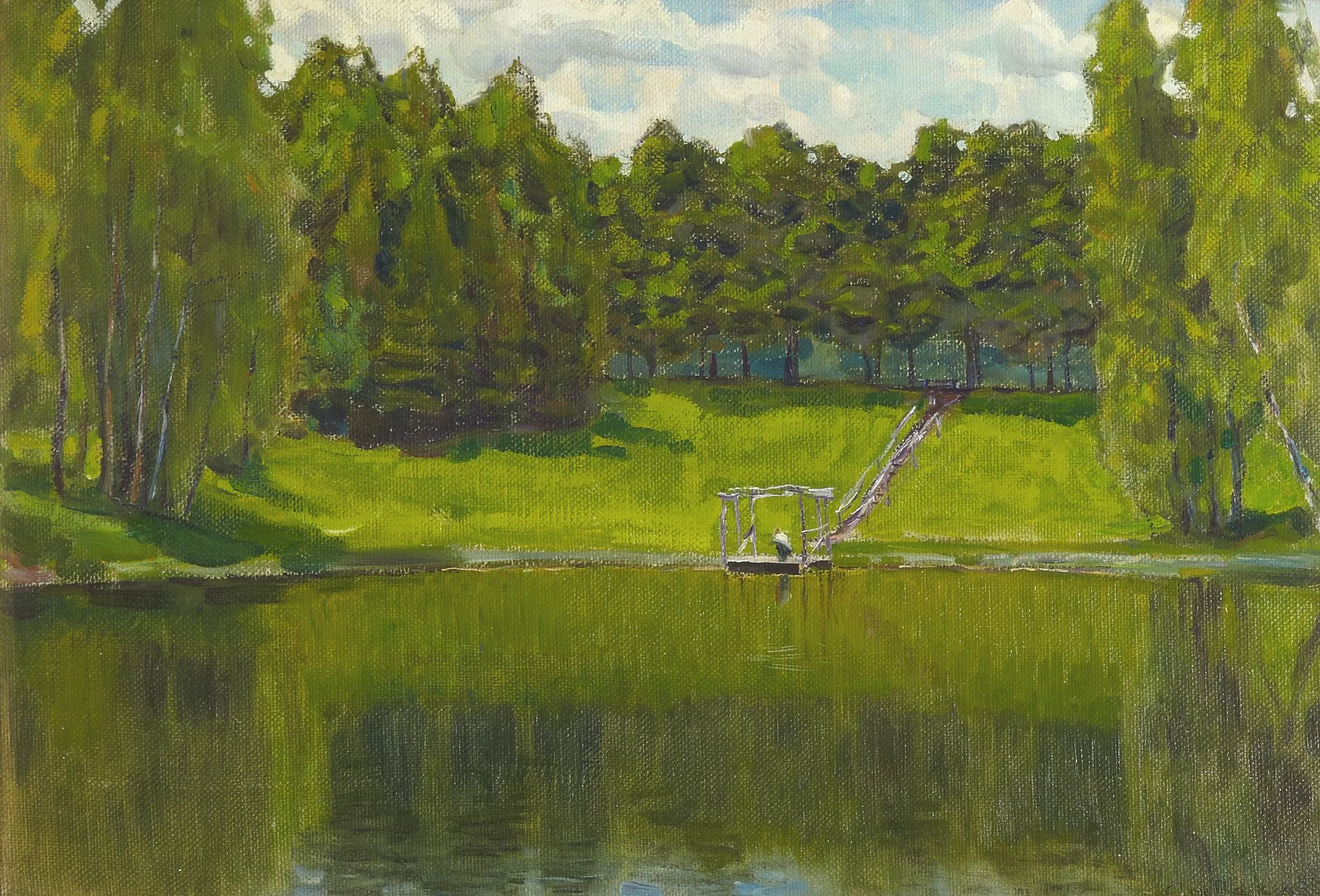 Пруд. Село Узкое, detail