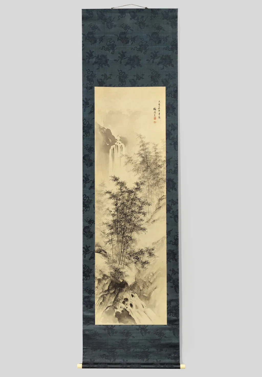 Summer Bamboo by a Waterfall, by Yamamoto Baiitsu, unspecified, 1829